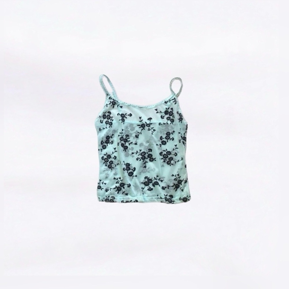 sheer floral cami